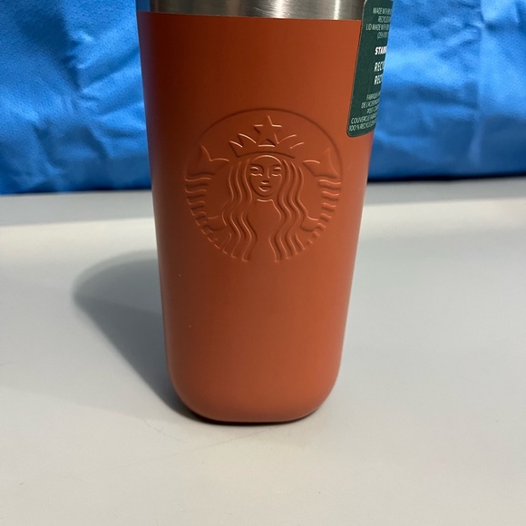 NEW Starbucks Terracotta 90%Recycled Stainless Steel Tumbler 2024 12 oz Triangle - Picture 1 of 8